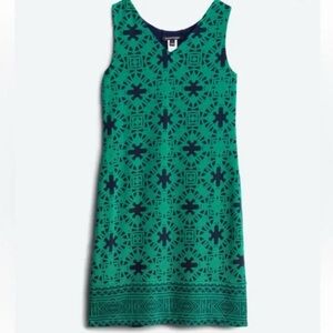 Magnolia Grace Perissa Reversible Knit Green / Navy Dress Sleeveless V Neck